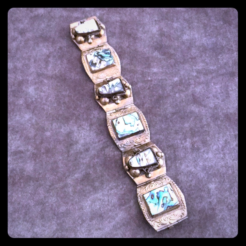 Bracelet - gold with beautiful stones